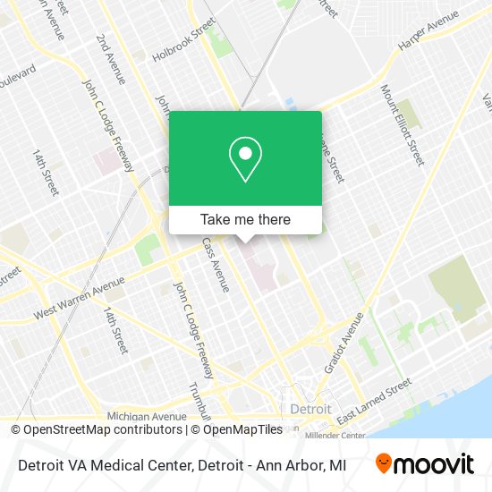 Detroit VA Medical Center map