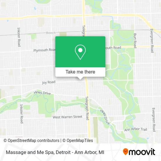 Massage and Me Spa map