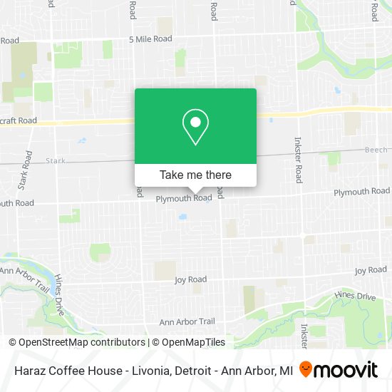 Mapa de Haraz Coffee House - Livonia