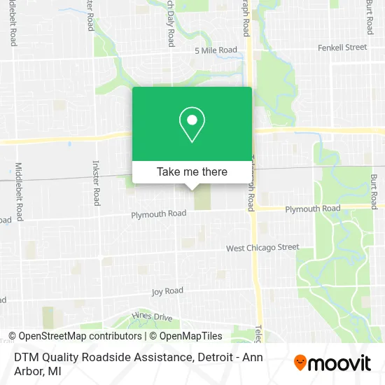 DTM Quality Roadside Assistance map