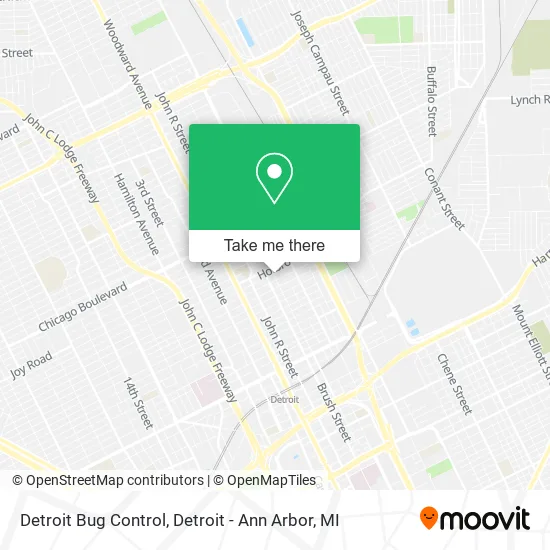 Detroit Bug Control map