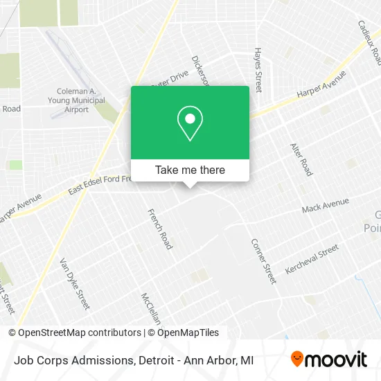 Mapa de Job Corps Admissions