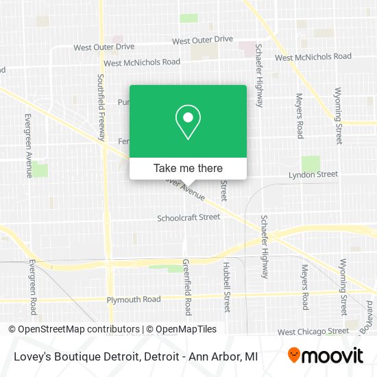 Lovey's Boutique Detroit map