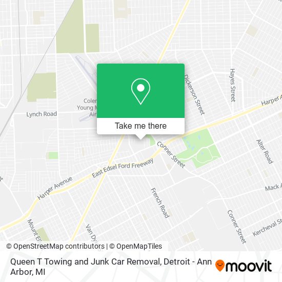 Queen T Towing and Junk Car Removal map