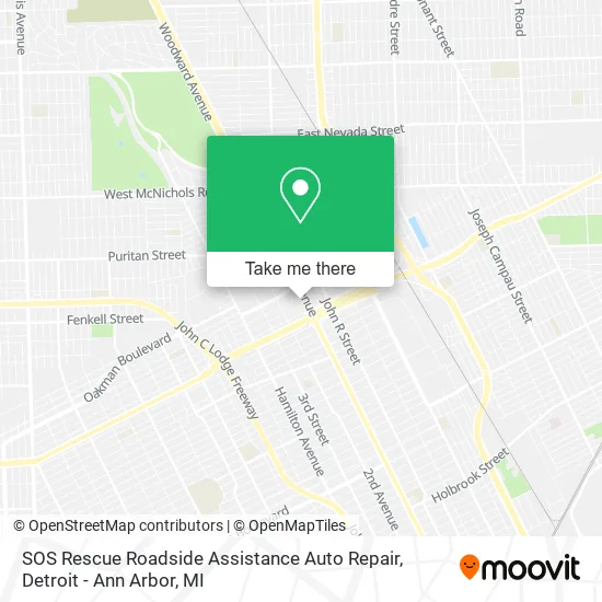 SOS Rescue Roadside Assistance Auto Repair map