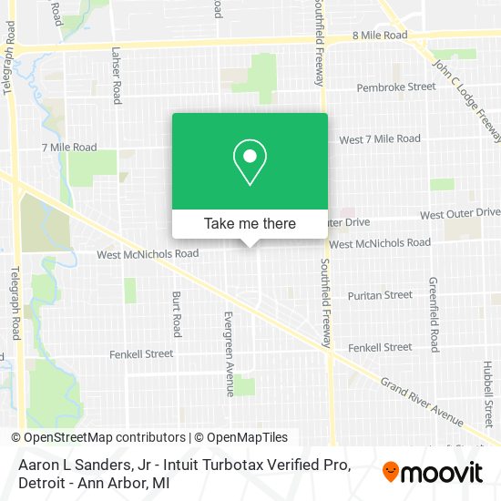 Mapa de Aaron L Sanders, Jr - Intuit Turbotax Verified Pro