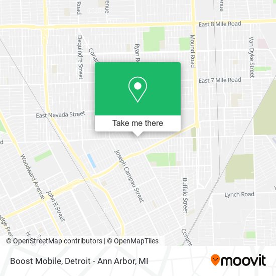 Mapa de Boost Mobile