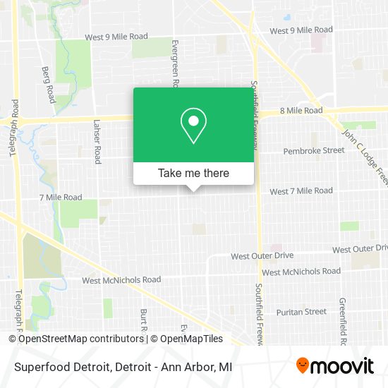 Superfood Detroit map