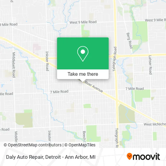 Daly Auto Repair map