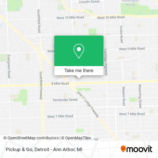 Mapa de Pickup & Go