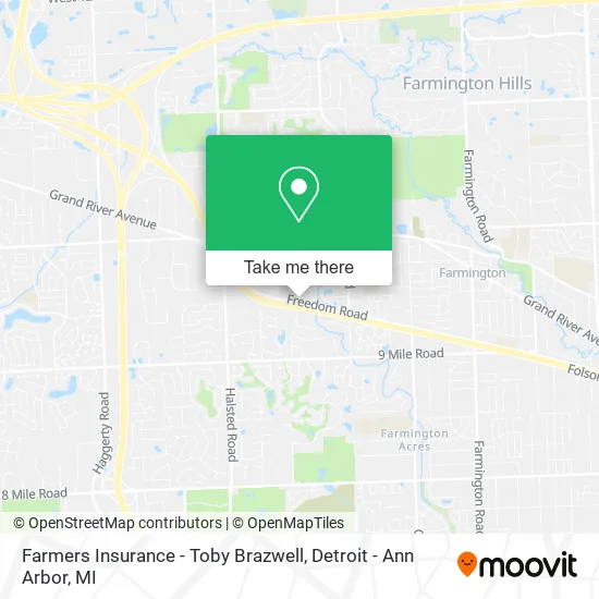 Farmers Insurance - Toby Brazwell map