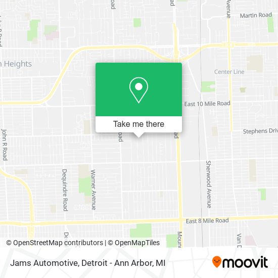 Jams Automotive map