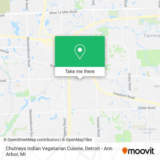 Mapa de Chutneys Indian Vegetarian Cuisine