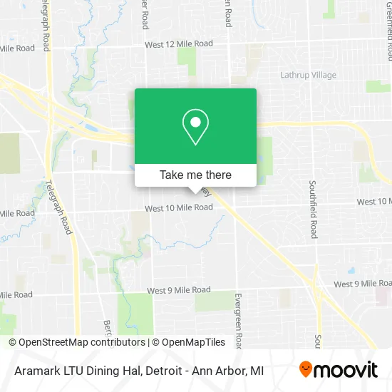 Aramark LTU Dining Hal map