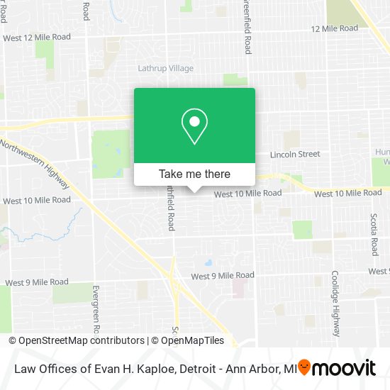 Mapa de Law Offices of Evan H. Kaploe