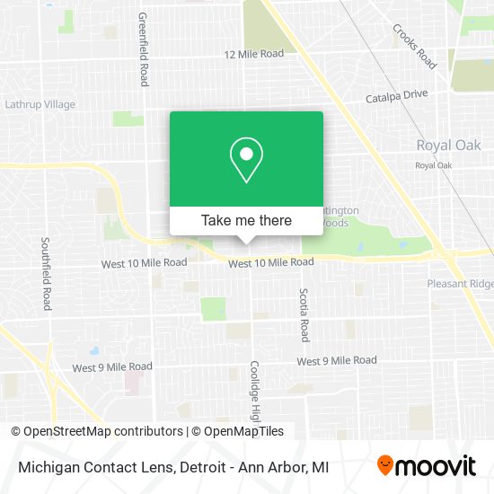 Michigan Contact Lens map