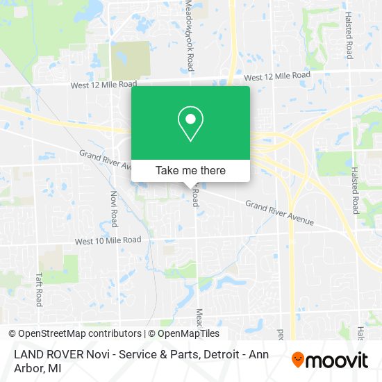 Mapa de LAND ROVER Novi - Service & Parts