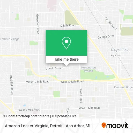 Mapa de Amazon Locker-Virginie
