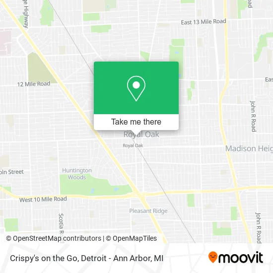 Crispy's on the Go map