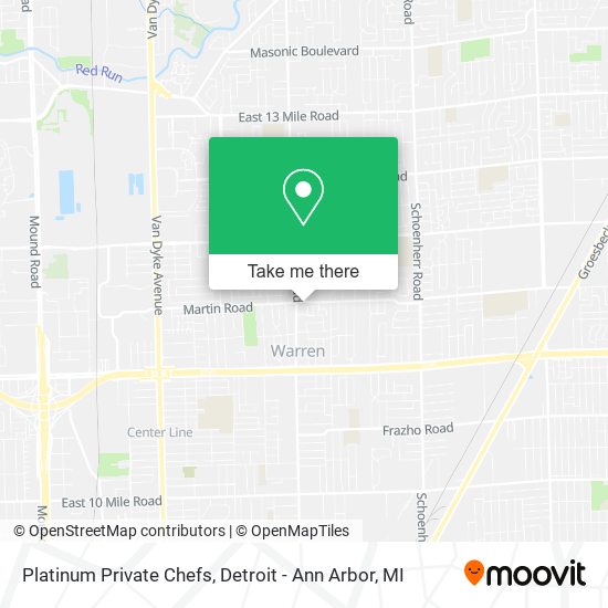 Platinum Private Chefs map