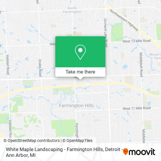 White Maple Landscaping - Farmington Hills map