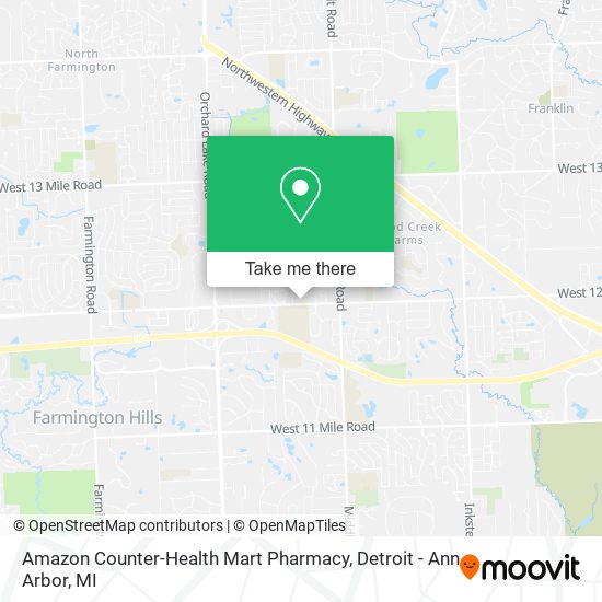 Amazon Counter-Health Mart Pharmacy map