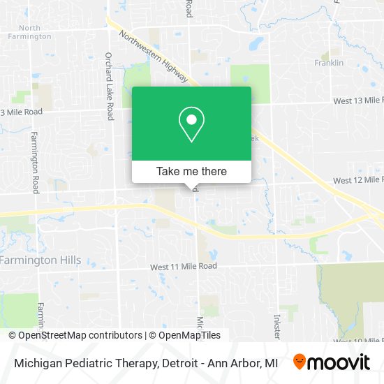 Mapa de Michigan Pediatric Therapy