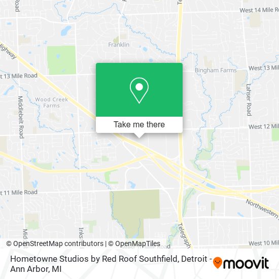 Hometowne Studios by Red Roof Southfield map