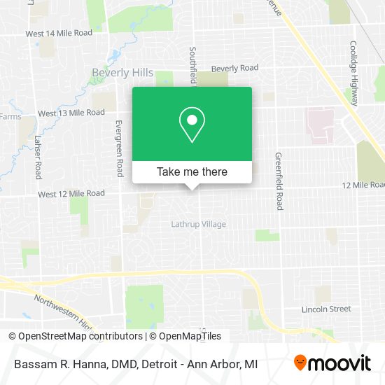 Mapa de Bassam R. Hanna, DMD