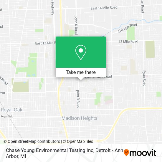 Chase Young Environmental Testing Inc map