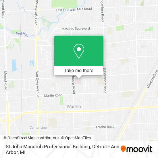 St John Macomb Professional Building map