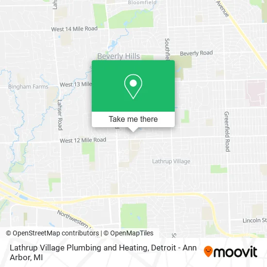 Lathrup Village Plumbing and Heating map