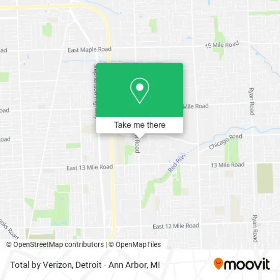 Mapa de Total by Verizon