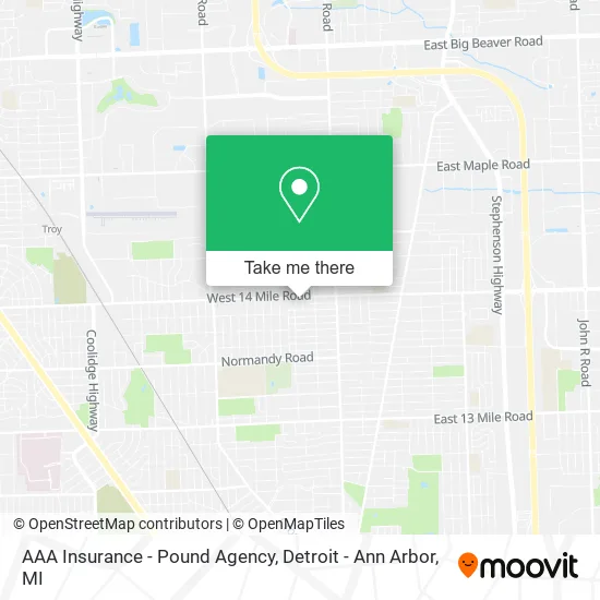 AAA Insurance - Pound Agency map