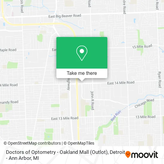 Doctors of Optometry - Oakland Mall (Outlot) map