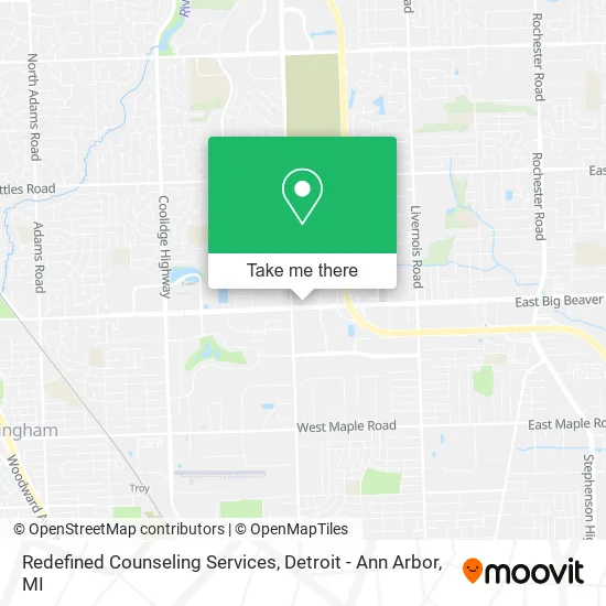 Redefined Counseling Services map