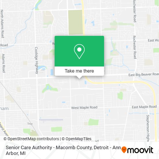Senior Care Authority - Macomb County map