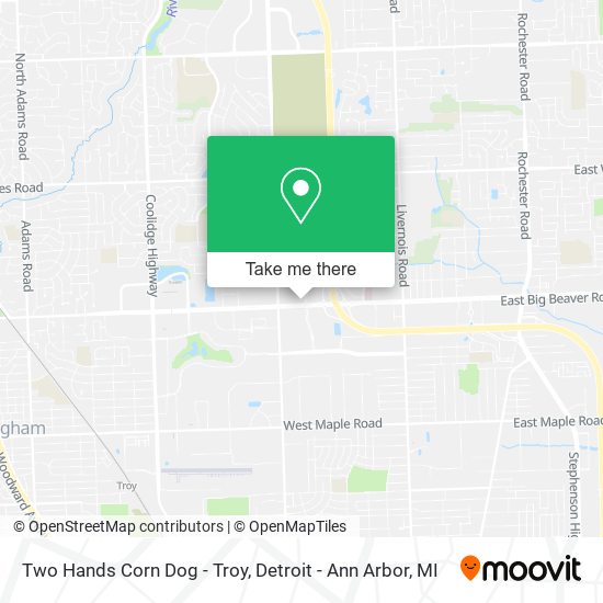 Two Hands Corn Dog - Troy map