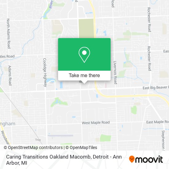 Caring Transitions Oakland Macomb map