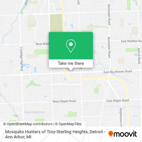Mosquito Hunters of Troy-Sterling Heights map