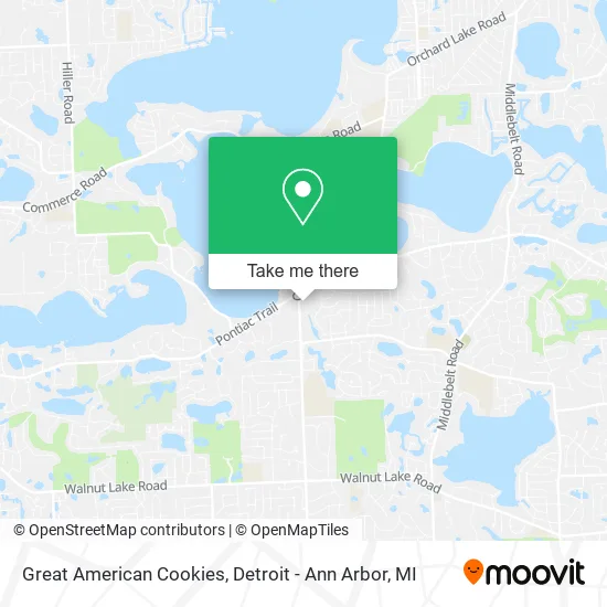 Great American Cookies map