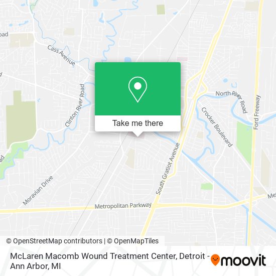 McLaren Macomb Wound Treatment Center map