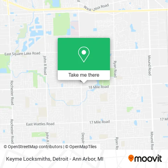 Mapa de Keyme Locksmiths