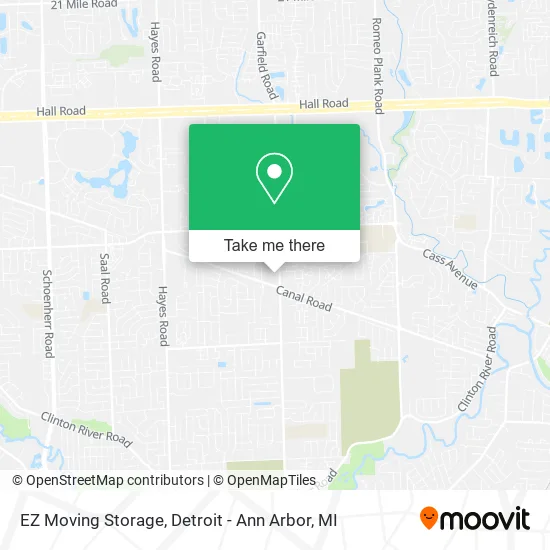 EZ Moving Storage map