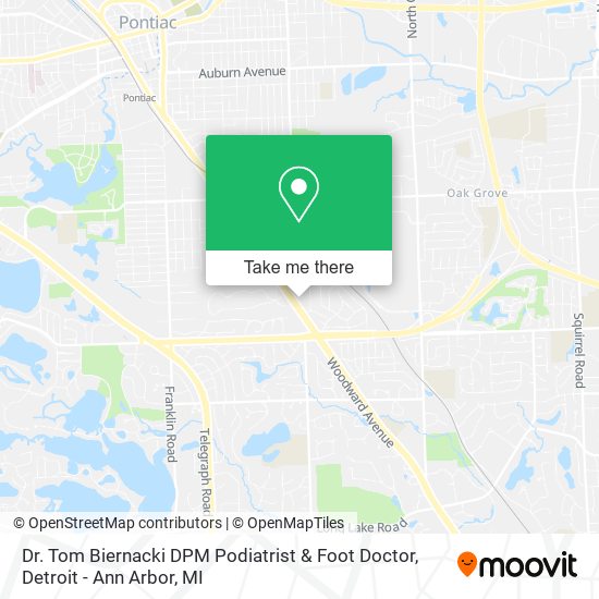 Dr. Tom Biernacki DPM Podiatrist & Foot Doctor map