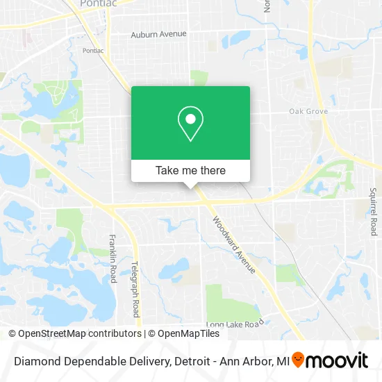 Diamond Dependable Delivery map