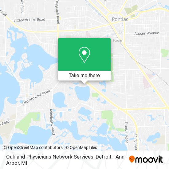 Mapa de Oakland Physicians Network Services