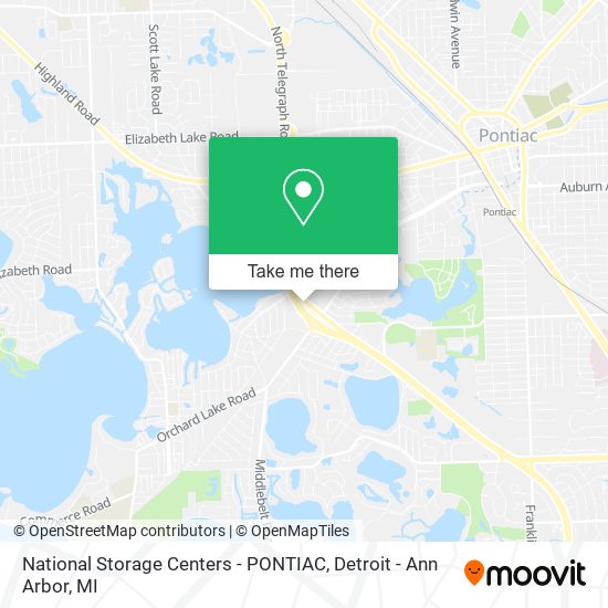 National Storage Centers - PONTIAC map