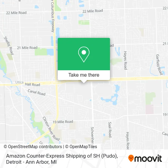 Amazon Counter-Express Shipping of SH (Pudo) map