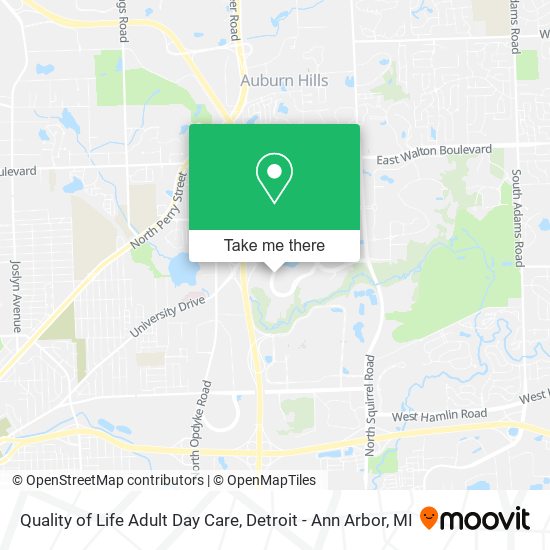 Quality of Life Adult Day Care map